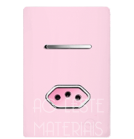 Conjunto Interruptor Simples + Tomada 20A 4x2 - Novara Especiais Petala